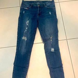 Old Navy skinny distressed Rock Star Mid rise Jeans Sz 6